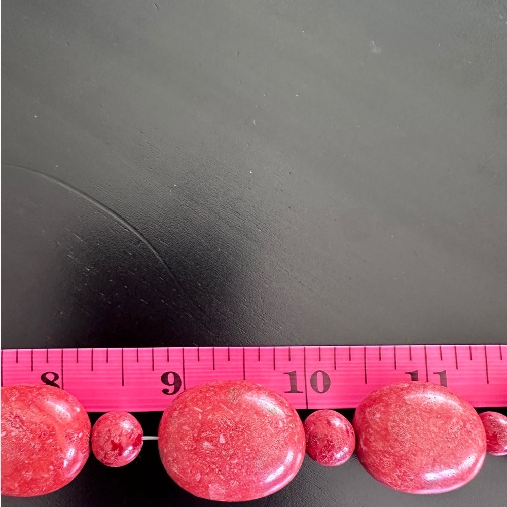 Red coral statement bead necklace by Jay King - Picture 11 of 11